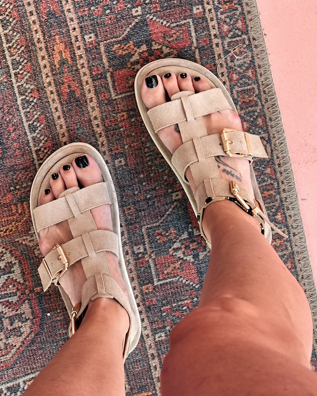 Kea – Beige Suede Leather Sandals